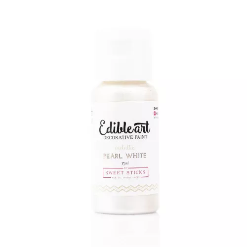 Sweet Sticks Edible Art Paint -Metallic Pearl White